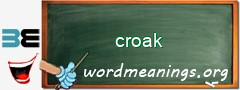 WordMeaning blackboard for croak